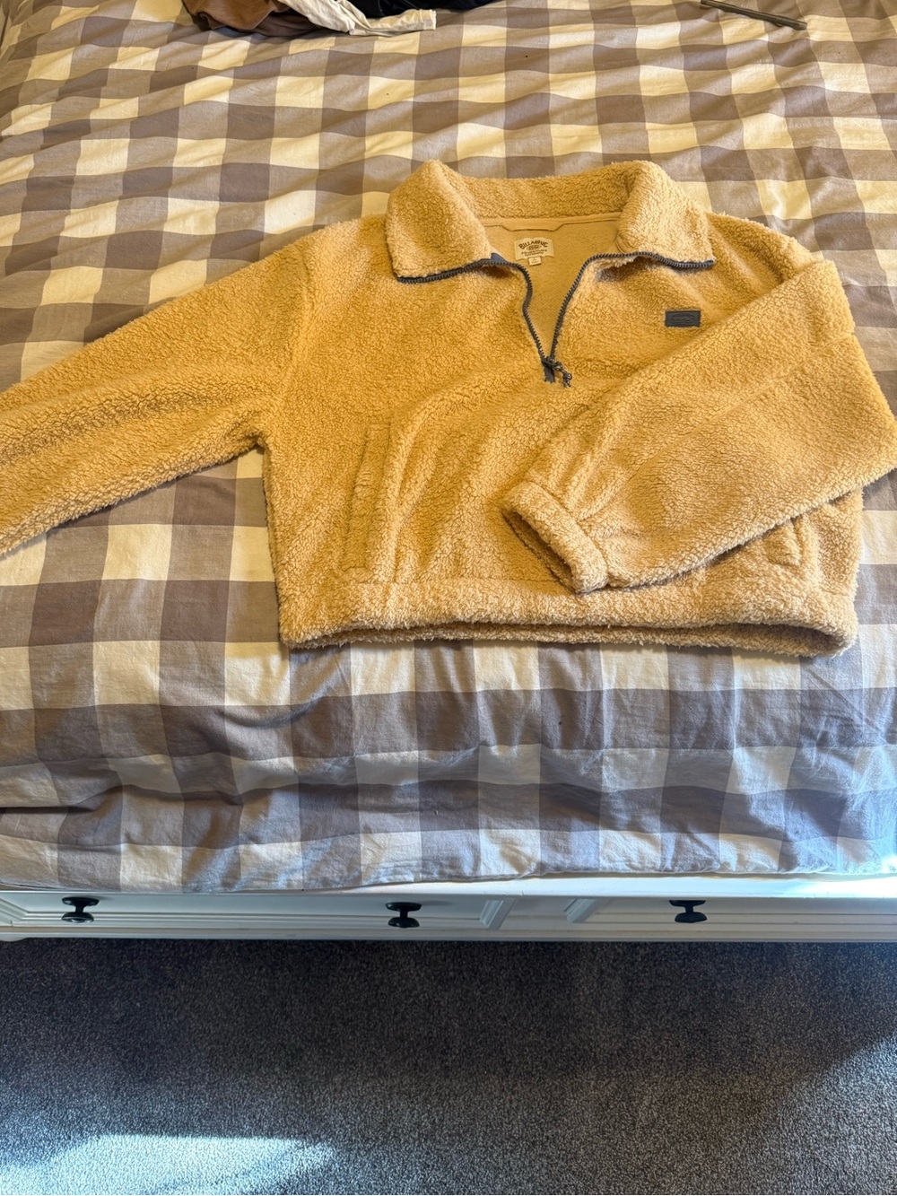 Billabong Women’s Camel Sherpa Half-Zip Pullover